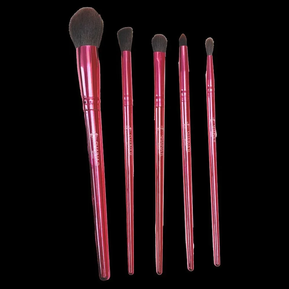 Shaina B. Miami Fab 5 Pink Piece Essentials Brush Set Full Size New in Packaging